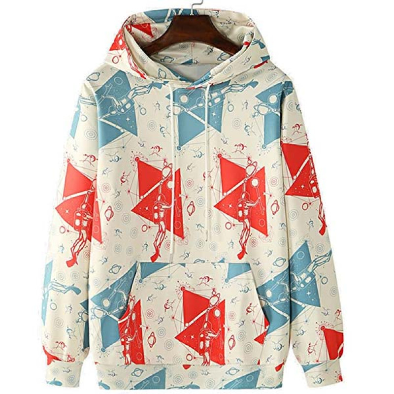 Stylish Latest Printed Pullover Cotton Hooded Hoodies Sweatshirt